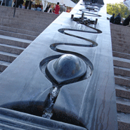 Water feature at Europa Centre