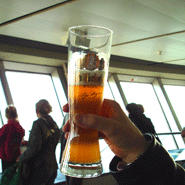 Beer at the top of the TV Tower
